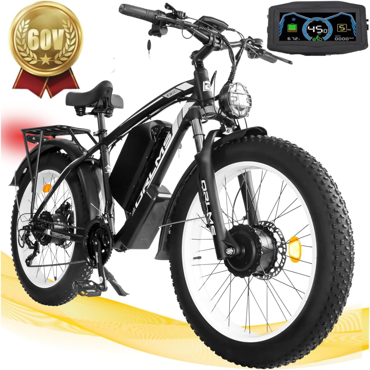 Electric Dirt Bike, 5000W Peak 60V/52V 25AH