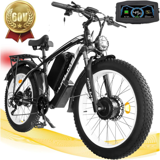 Electric Dirt Bike, 5000W Peak 60V/52V 25AH